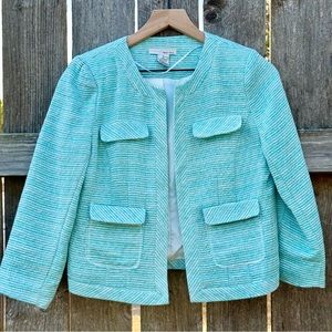 Vintage 90s y2k pastel tweed blazer